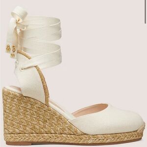 Stuart Weitzman Marguerita Wedge White size 7